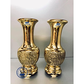 Mua Đôi Lọ Cắm hoa thờ cúng bằng đồng cao cỡ to cao 36cm HAN121295