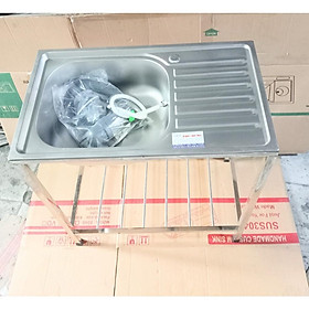 Mua CHẬU RỬA CÓ CHÂN INOX CAO CẤP KT: 75x45 CAO 78