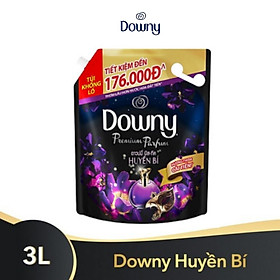 Nước Xả Vải Downy Huyền Bí Dạng Túi 3L - Lưu giữ mùi hương lâu hơn trên trang phục và trong từng cử động, khu