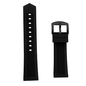 2-3pack Black Silicone Rubber Sport Replacement Watch Band Strap 19mm Black