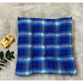 Đệm ngồi bệt, gối lót ghế vuông Caro Lớn SBK0201 size 40cm