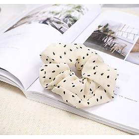 Dậy buộc tóc, cột tóc vải von mọng họa tiết chấm bi hot trend