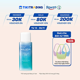 Kem chống nắng nâng tông Skin Aqua Tone up Blue cho da vàng có khuyết điểm đỏ, dạng sữa Sunplay Skin Aqua Tone Up UV Milk Blue SPF 50+ PA++++ 50g
