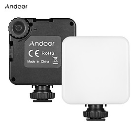 Andoer LED 68 PRO RGB LED Video Light 6W Color Temperature 2500-8500K with Triple Cold Shoe Mount Built-in 2000mAh