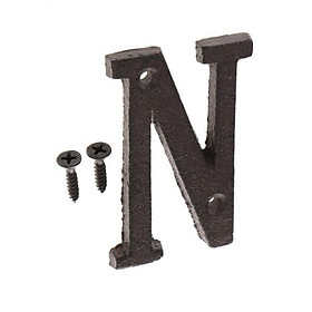 3xCast Iron Creative DIY Door Plate Letter Label Sign Wall Decor Home Decor N