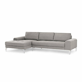 Bộ sofa góc Juno Li-Concept 310 x 180 x 75 cm + ghế lẻ (Đen) (Tặng 2 gối trang trí trị giá 300k)