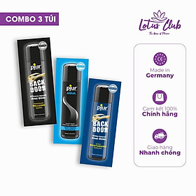 Combo 3 gel bôi trơn pjur AQUA 2ml & pjur BACKDOOR Moisturising Anal Glide