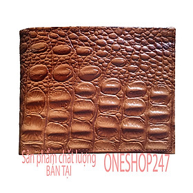 Bóp DA NAM ví nam da bò vân cá sấu 100% da bò thật C2V