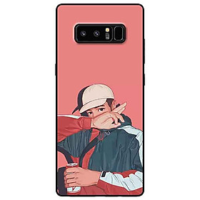 Ốp lưng in cho samsung note 8 mẫu chàng trai áo khoác