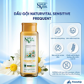 Dầu Gội NaturVital Sensitive Frequent Use Chiết Xuất Hoa Cúc Làm Mềm Mượt & Săn Chắc Tóc, Bảo Vệ Da Đầu (300ml)