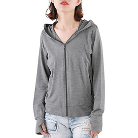 Áo khoác nữ xỏ ngón comfort dây kéo túi