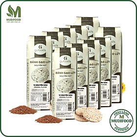 Combo 10 Gói Bánh Gạo Lứt Ăn Kiêng Gufoods Các Vị (Mỗi Gói 170g) - Dinh Dưỡng Cho Người Tiểu Đường, Ăn Chay, Ăn Vặt, Ăn Chay, Healthy