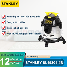 Mua Máy hút bụi gia đình 3 chức năng hút bụi khô/ hút nước/thổi15 lít Stanley SL19301-4B 1.300W - 1.8HP - hàng chính hãng