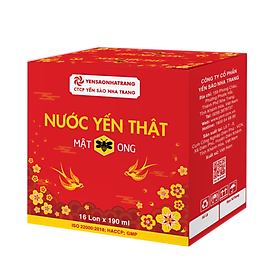 Thùng 16 Lon Nước Yến Thật Mật Ong Yến Sào Nha Trang 190ml