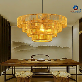 Mua Đèn treo thả trần dây thừng SuperVilighting decor trang trí quán shop thời trang phong cách đồng quê
