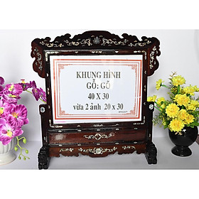 khung hình thờ gỗ Gõ 40 x 30