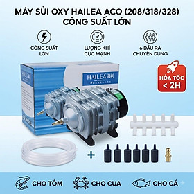 Máy Sủi Oxy Hailea ACO-208/318/328 Công Suất Lớn, Bơm Khí Bể Cá, Hồ Hải Sản Chuyên Dụng - BỘ SỦI MÁY 208 25W