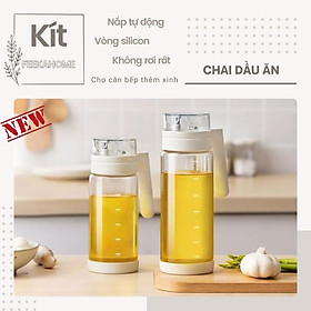 Mua Chai đựng dầu ăn thủy tinh thông minh cao cấp nắp tự đóng mở