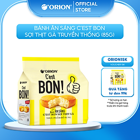 Túi 5 gói bánh ăn sáng Orion CEST BON sợi thịt gà TRUYỀN THỐNG 85G