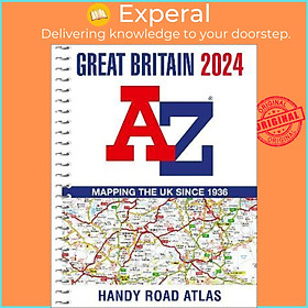 Hình ảnh Sách - Great Britain A-Z Handy Road Atlas 2024 (A5 Spiral) by A-Z Maps (UK edition, paperback)