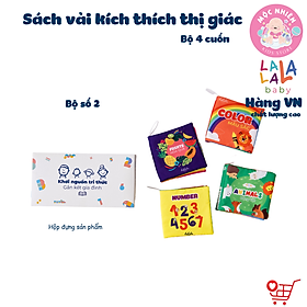 Bộ 4 Cuốn Sách Vải Cỡ Nhỏ Cho Trẻ Sơ Sinh Touch and See Mini Cloth Book