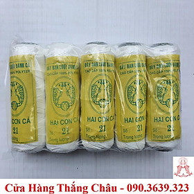 Chỉ Hai Con Cá (Trung) - 1 Cuộn Nhợ Thợ Hồ Xây Dựng, Thả Diều, Cuốn Thịt, Cột Thịt - Nhiều Số