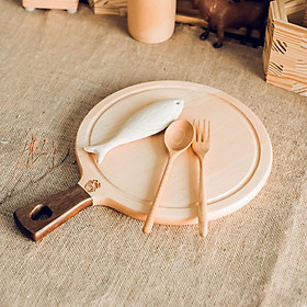 Mua Thớt gỗ tròn có tay cầm - Làm bếp - Phụ kiện trang trí