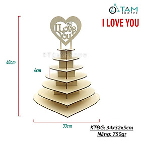 Giá đỡ chocolate tháp trái tim trang trí cưới TTC-21