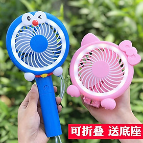 Mua quạt cầm tay kitty có đèn 3 chế độ