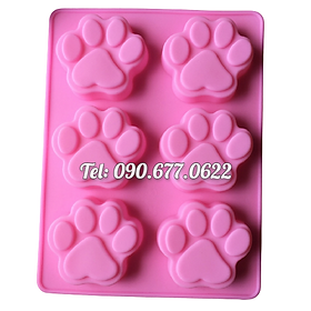 Mua Khuôn silicone làm bánh  rau câu  bánh pudding  mousse 6 chân gấu - Mã số 1194