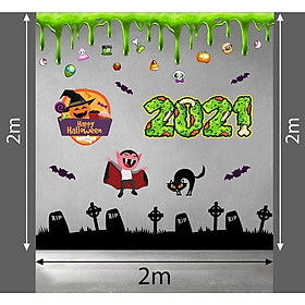 Mua DECAL TRANG TRÍ HALLOWEEN 2021 COMBO BIA MỘ VÀ DRACULA