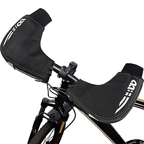1 cặp găng tay lái xe đạp chống gió giữ ấm chống thấm nước mài mòn và chống trầy xướt-Màu đen