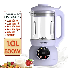 Mua Máy làm sữa hạt Ostmars Tím - Cối thủy tinh chịu lực  lưỡi dao Inox 304  điều khiển cảm ứng  nấu tự động đa dạng