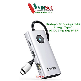 Mua Bộ chuyển đổi ( Hub ) đa năng 6 trong 1 cổng Type-C Orico PW11-6PR-SV-EP - Hàng Chính Hãng