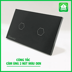 Mua Công Tắc Cảm Ứng Hunonic 2 Nút Màu Đen - Hàng chính hãng