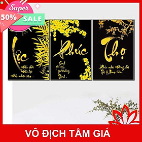 Bộ tranh treo tường phong thủy trang trí nội thất đẹp và giá gốc tại xưởng mới nhất thị trường ĐL 65 Phúc Lộc Thọ