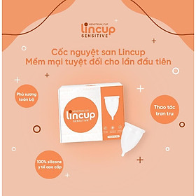 Bộ Cốc nguyệt san Lincup Sensitive (Cho người lần đầu sử dụng cốc) dung tích 28ml(Tặng chai dung dịch vệ sinh phụ nữ Shema Lá Đôi)