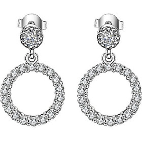 Bông tai Bạc cao cấp Circle Bling E155 