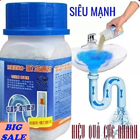 Bột thông cống Cực mạnh hàn Quốc sử lý tắc ngẽn bồn rửa bát và bồn cầu hiệu quả hộp màu xanh - Bột thông cống xanh