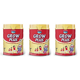 BỘ 3 LON SỮA BỘT VINAMILK DIELAC GROW PLUS 1+ 900G (CHO TRẺ TỪ 1 - 2 TUỔI)