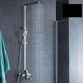 Mua BỘ SEN CÂY TẮM ĐỨNG NÓNG LẠNH VUÔNG INOX SUS 304 CAO CẤP SC01 (TRẮNG VÀNG)