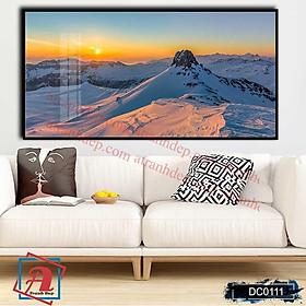 Mua Tranh canvas treo tường Decor hoàng hôn trên núi – DC111