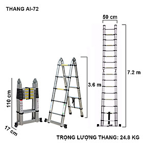 [HOT] Thang nhôm rút chữ A, Hàng chính hãng NIKITA - An toàn, tiện dụng, đa năng 2024
