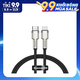 Tech Zone 44 Dây sạc Baseus IP12 20W, Cáp sạc Baseus cho IP12 20W Type C to IP, Cáp sạc nhanh Baseus Metal Cho iPhone 12 Mini Pro Max PD 20W – Hàng nhập khẩu