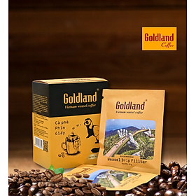 Cà phê Phin Giấy Goldland Hộp 70g (7 gói x 10g)/ Cà phê Song Nguyên