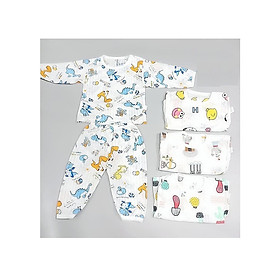 Combo 4 bộ quần áo dài tay cotton siêu mềm-Made in Việt Nam
