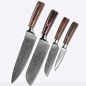 BÁO GIÁ Dao Làm Bếp Siêu Bén | Shopee Lazada Sendo Tiki mới nhất 6 Bộ 4 dao làm bếp siêu bén