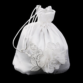 Satin Pearl Rhinestone Wedding Bridal Dolly Bag Handbag Ivory
