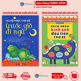 Sách - Combo Truyện đọc cho bé trước giờ đi ngủ + Bách khoa hình ảnh đầu tiên cho bé dành cho bé 0-6 tuổi