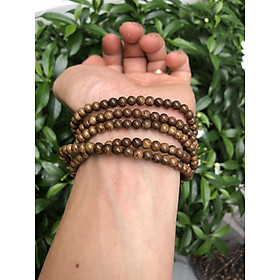 vòng trầm tốc 216 hạt quấn 5 vòng đeo tay 